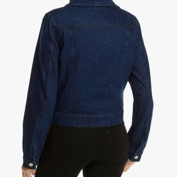 Bagatelle Women's Blue Removable Knit Drape Collar Denim Jacket Size S - Picture 2 of 5